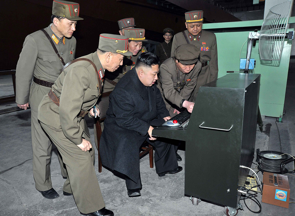 I may get in trouble for using this image? Thought it was released by the DPRK themselves. If not, here's a delightful image of Militants showing Kim Jong-Il all of their favourite websites.